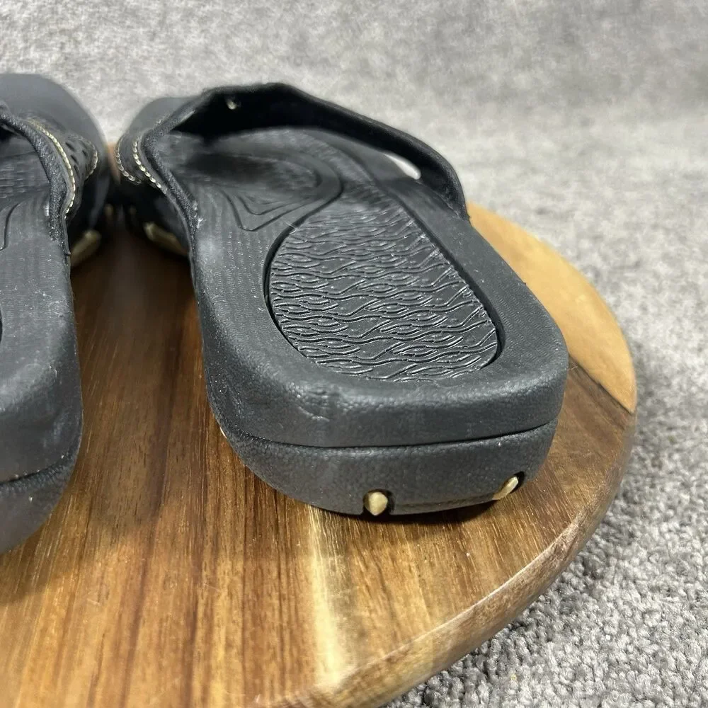 Hobibear Men’s Size EU 42 US 9 Black Casual Beach Outdoor Thong Flip Flops Used
